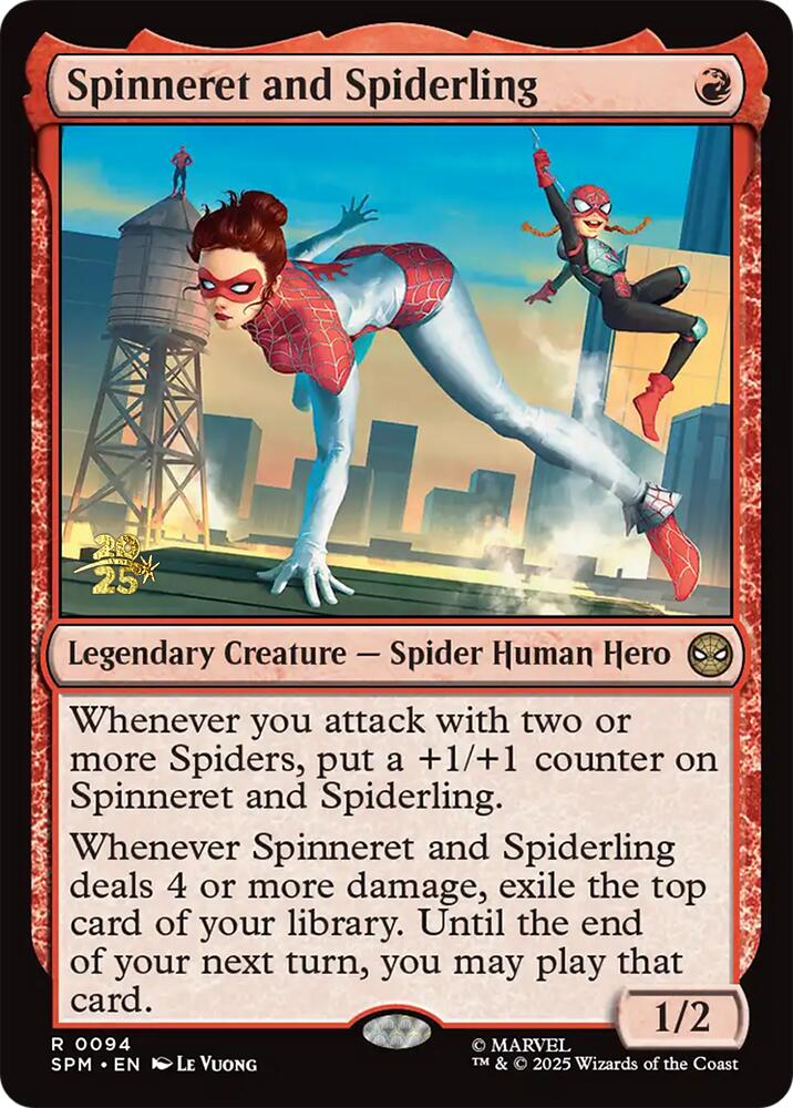 Spinneret and Spiderling [Marvel's Spider-Man Prerelease Promos] | Cards and Coasters CA