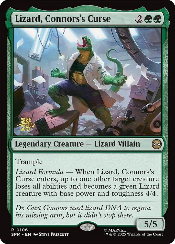 Lizard, Connors's Curse [Marvel's Spider-Man Prerelease Promos] | Cards and Coasters CA