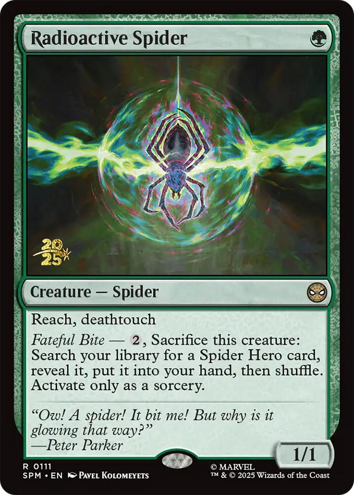 Radioactive Spider [Marvel's Spider-Man Prerelease Promos] | Cards and Coasters CA