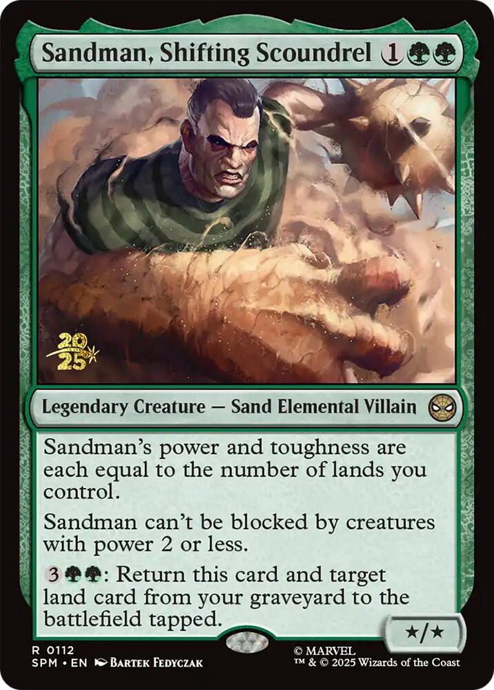 Sandman, Shifting Scoundrel [Marvel's Spider-Man Prerelease Promos] | Cards and Coasters CA