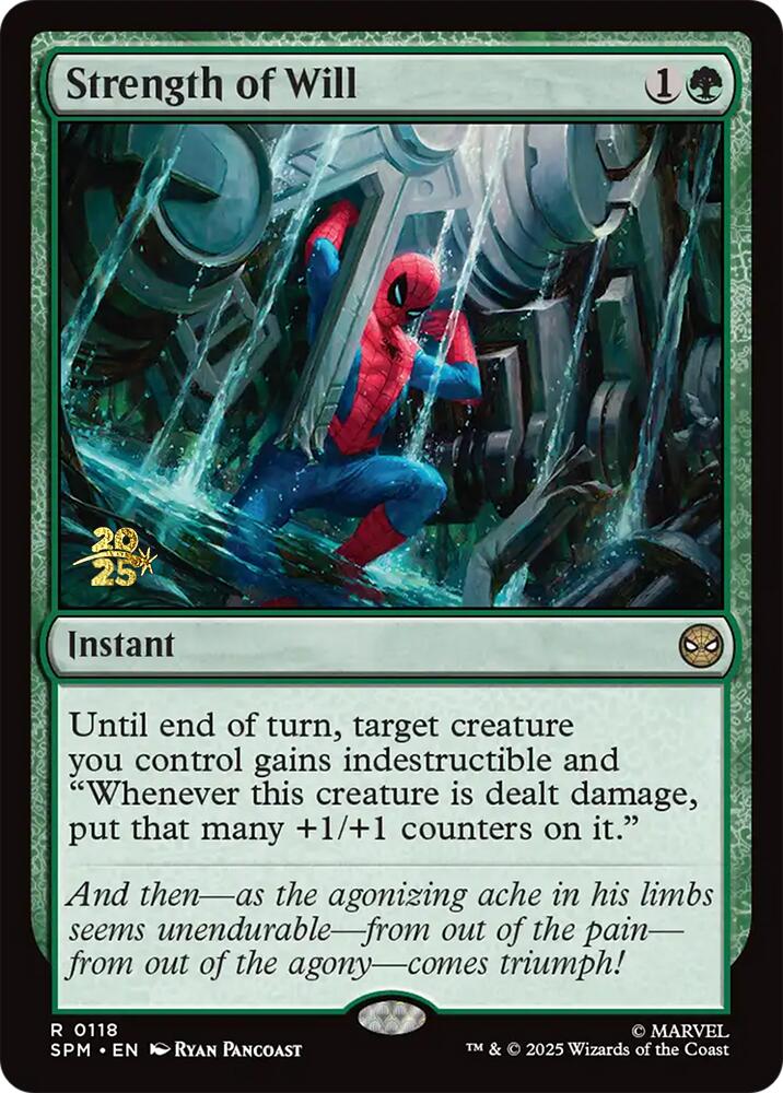 Strength of Will [Marvel's Spider-Man Prerelease Promos] | Cards and Coasters CA