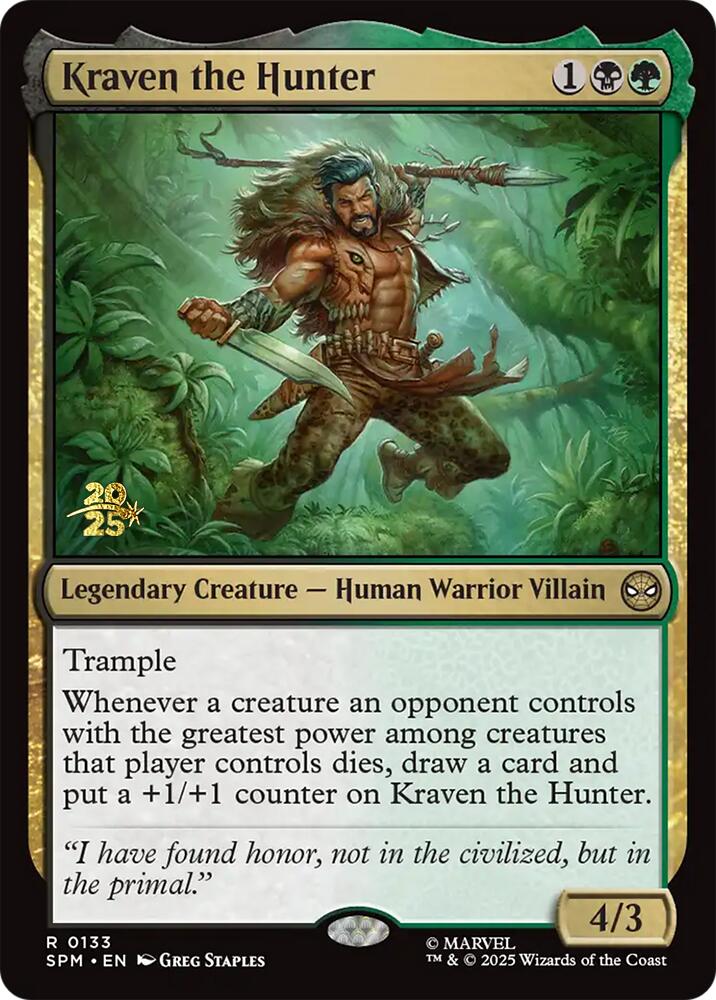 Kraven the Hunter [Marvel's Spider-Man Prerelease Promos] | Cards and Coasters CA