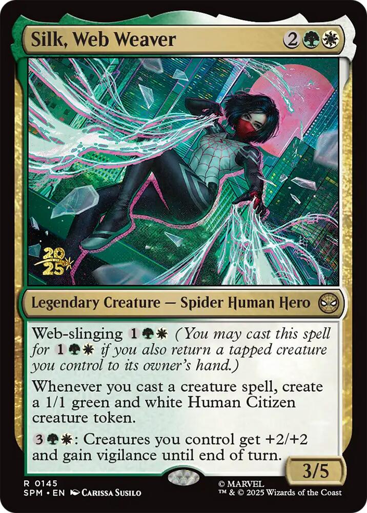 Silk, Web Weaver [Marvel's Spider-Man Prerelease Promos] | Cards and Coasters CA