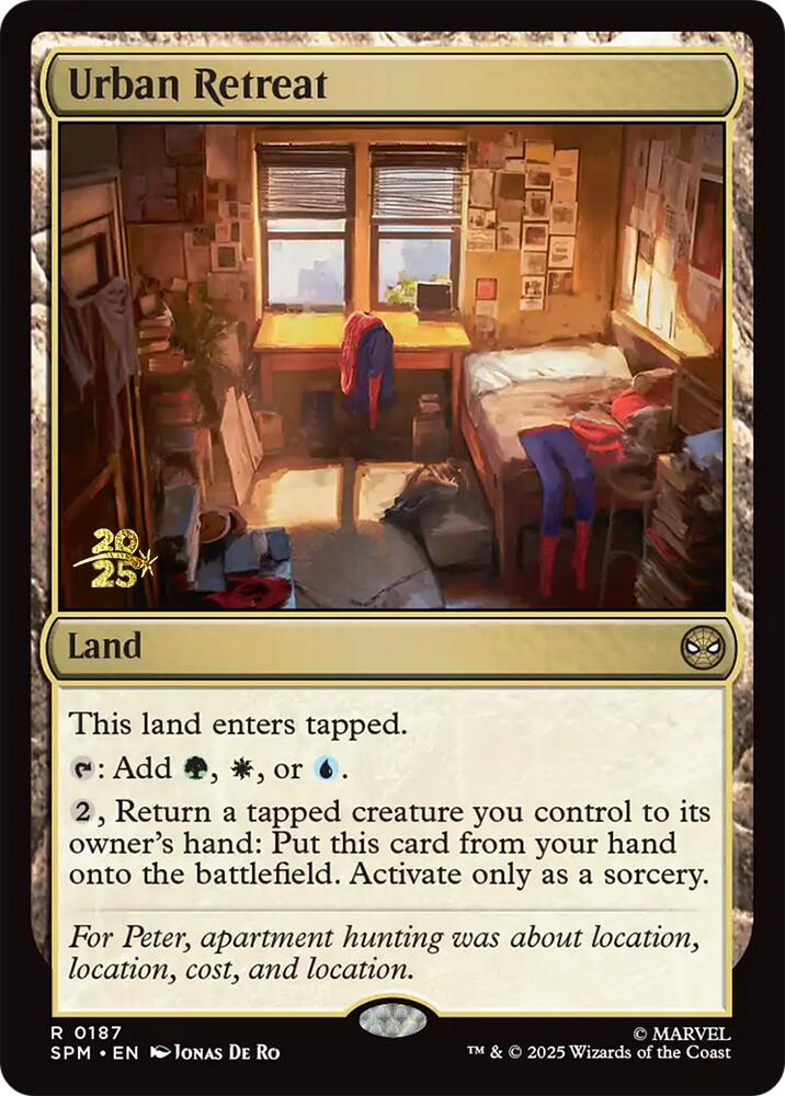 Urban Retreat [Marvel's Spider-Man Prerelease Promos] | Cards and Coasters CA