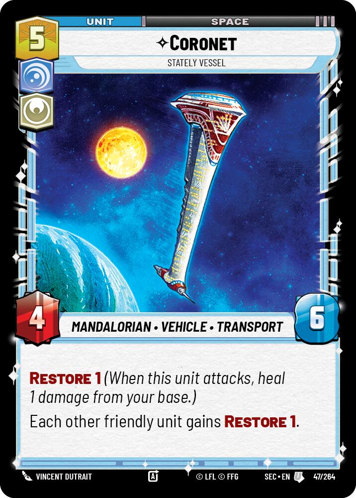 Coronet (47/264) - Stately Vessel (47/264) [Secrets of Power] | Cards and Coasters CA