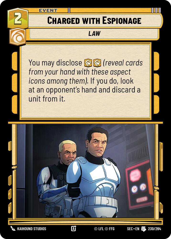 Charged with Espionage (230/264) (230/264) [Secrets of Power] | Cards and Coasters CA