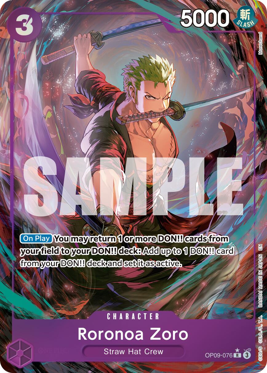 Roronoa Zoro (OP09-076) (Alternate Art) [Premium Booster -The Best- Vol. 2] | Cards and Coasters CA