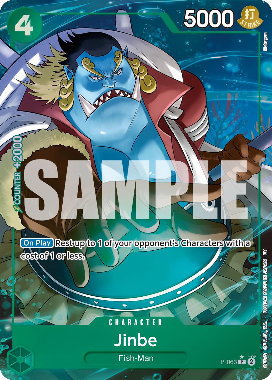 Jinbe (P-063) (Alternate Art) [Premium Booster -The Best- Vol. 2] | Cards and Coasters CA