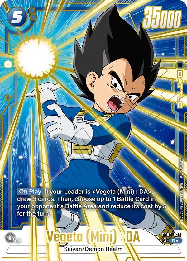 Vegeta (Mini) : DA - FB06-036 (Gold) [Fusion World Promotion Cards] | Cards and Coasters CA