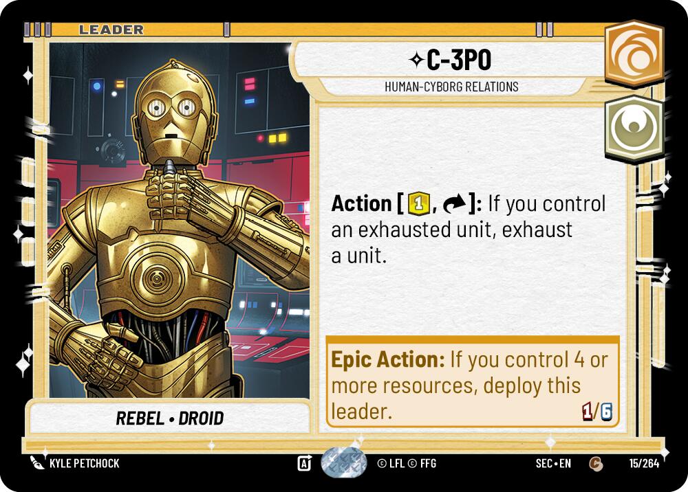 C-3PO (15/264) - Human-Cyborg Relations (15/264) [Secrets of Power] | Cards and Coasters CA