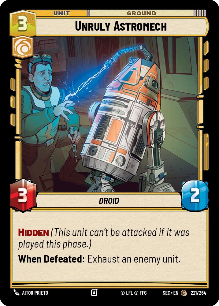 Unruly Astromech (221/264) (221/264) [Secrets of Power] | Cards and Coasters CA