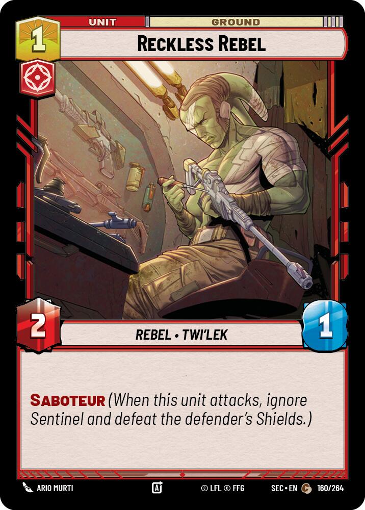 Reckless Rebel (160/264) (160/264) [Secrets of Power] | Cards and Coasters CA