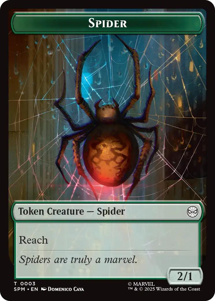 Spider // Treasure Double-Sided Token [Marvel's Spider-Man Tokens] | Cards and Coasters CA