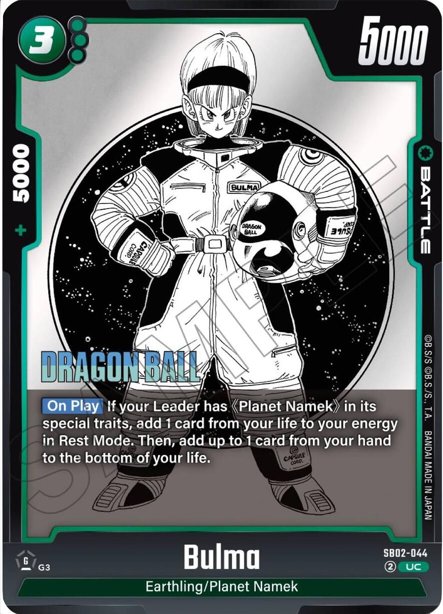 Bulma (SB02-044) [Manga Booster 02] | Cards and Coasters CA