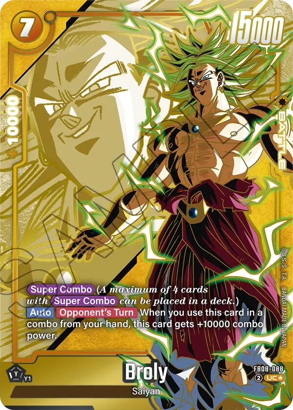 Broly (FB08-088) (Alternate Art) [Saiyan's Pride] | Cards and Coasters CA