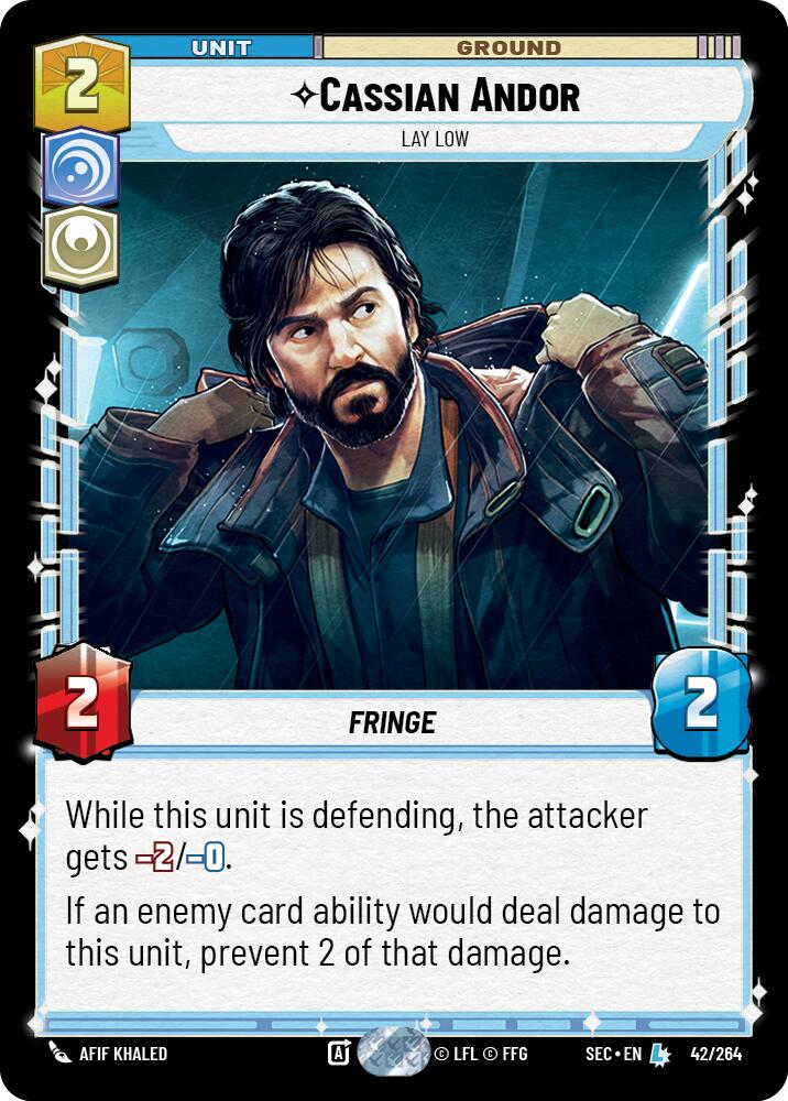Cassian Andor (42/264) - Lay Low (42/264) [Secrets of Power] | Cards and Coasters CA