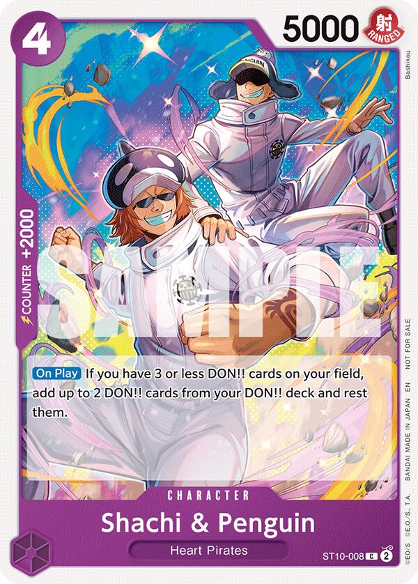 Shachi & Penguin (Tournament Pack 2025 Vol. 4) [One Piece Promotion Cards] | Cards and Coasters CA