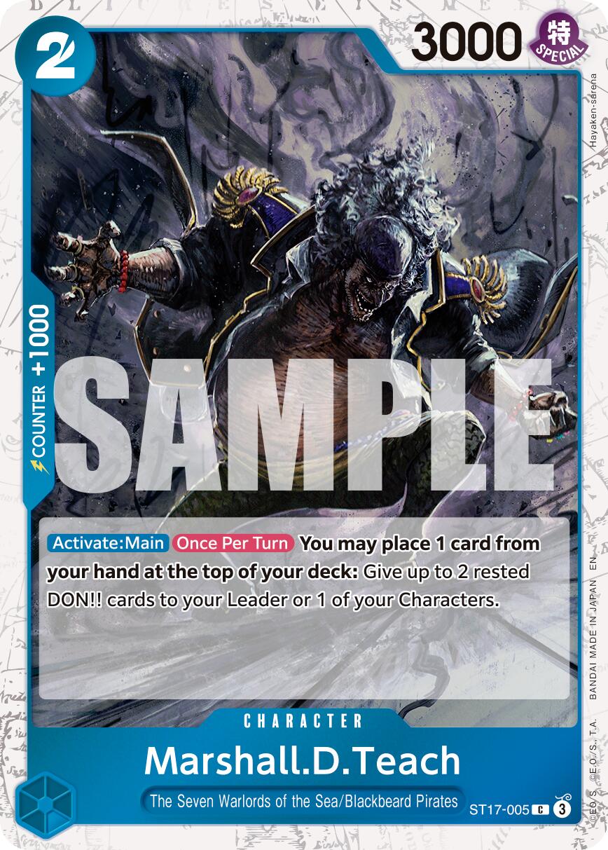 Marshall.D.Teach (ST17-005) (Pirate Foil) [Premium Booster -The Best- Vol. 2] | Cards and Coasters CA