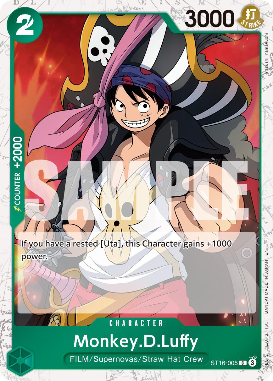Monkey.D.Luffy (ST16-005) (Pirate Foil) [Premium Booster -The Best- Vol. 2] | Cards and Coasters CA
