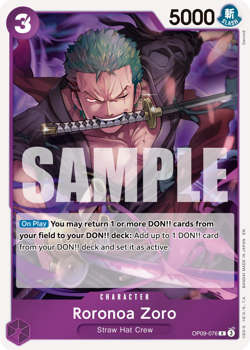Roronoa Zoro (OP09-076) [Premium Booster -The Best- Vol. 2] | Cards and Coasters CA