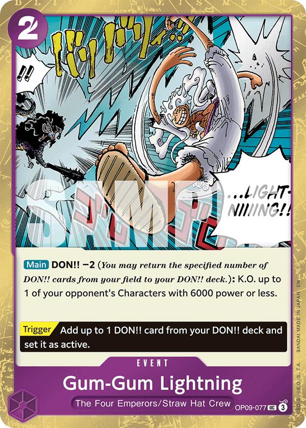 Gum-Gum Lightning (Pirate Foil) [Premium Booster -The Best- Vol. 2] | Cards and Coasters CA