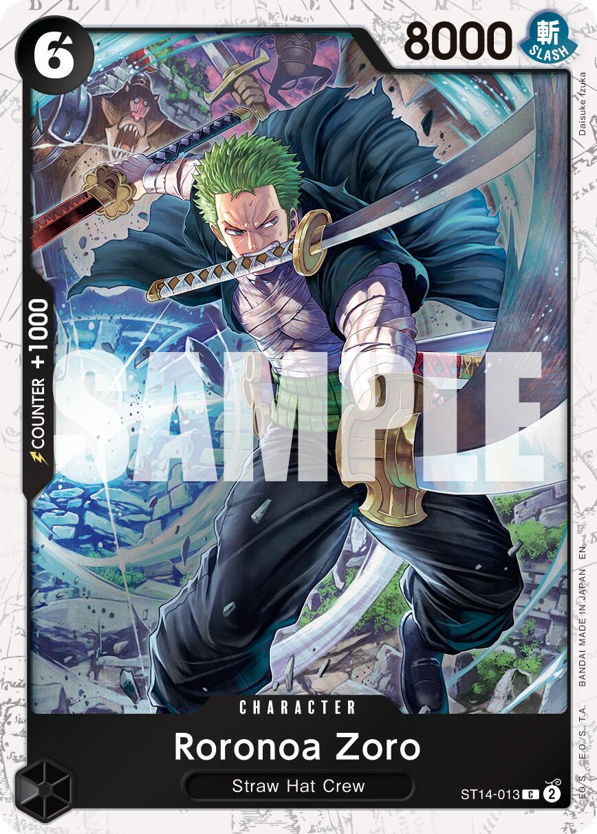 Roronoa Zoro (ST14-013) (Pirate Foil) [Premium Booster -The Best- Vol. 2] | Cards and Coasters CA