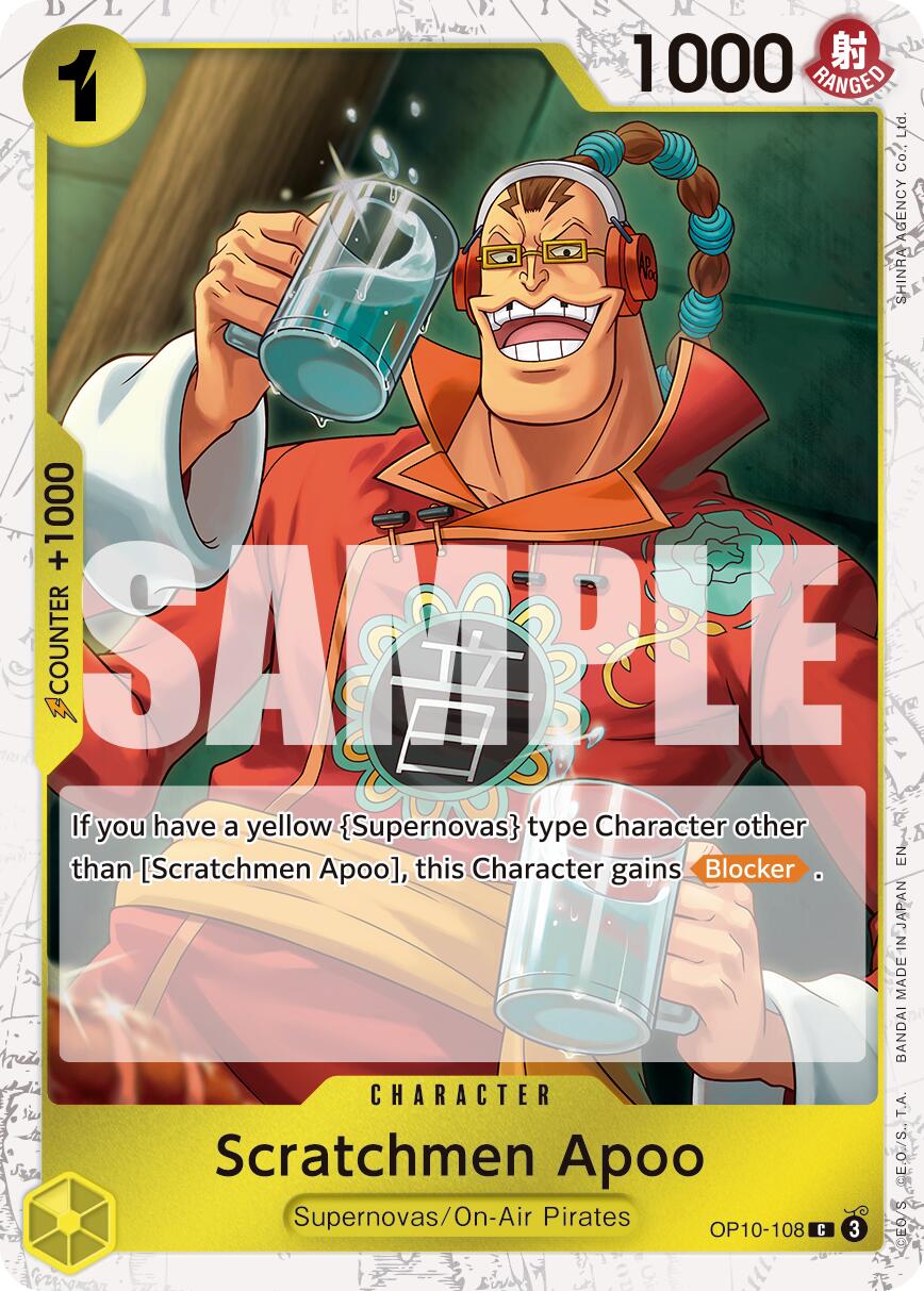 Scratchmen Apoo (OP10-108) (Pirate Foil) [Premium Booster -The Best- Vol. 2] | Cards and Coasters CA