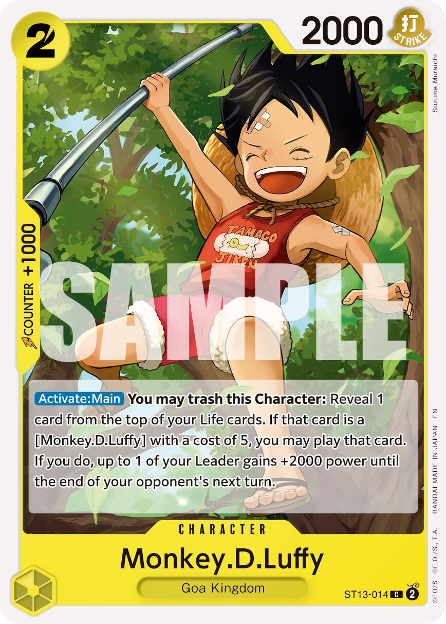 Monkey.D.Luffy (ST13-014) (Reprint) [Premium Booster -The Best- Vol. 2] | Cards and Coasters CA