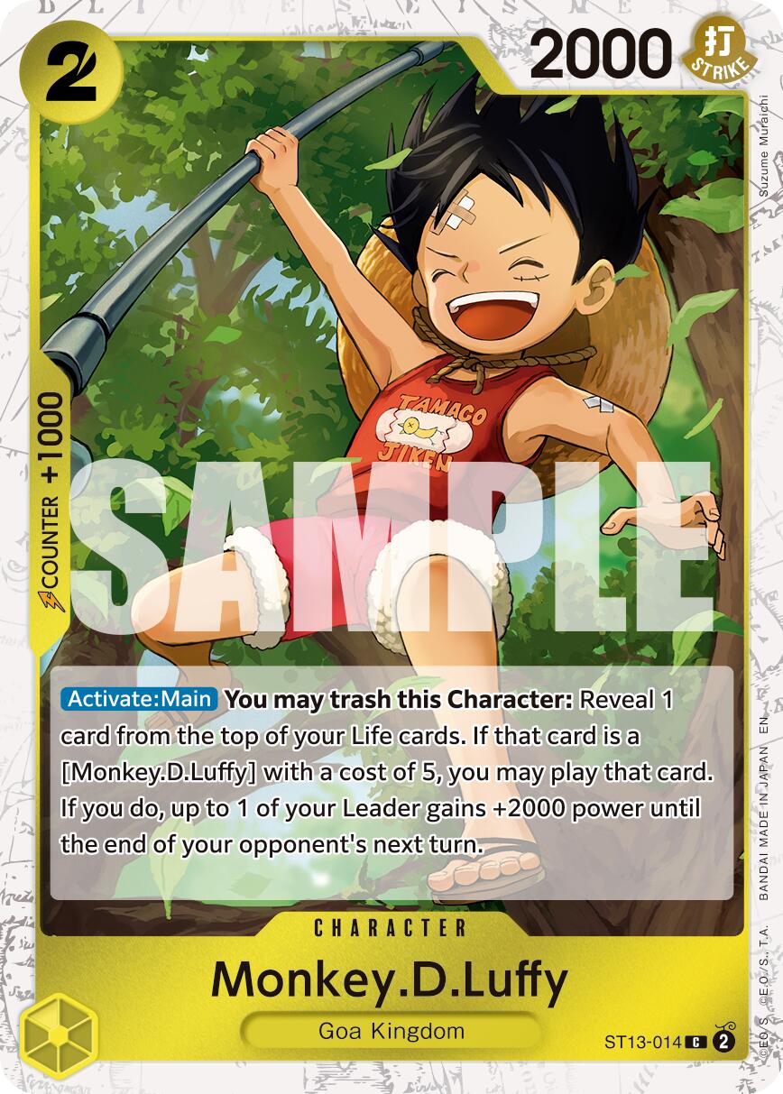 Monkey.D.Luffy (ST13-014) (Pirate Foil) [Premium Booster -The Best- Vol. 2] | Cards and Coasters CA