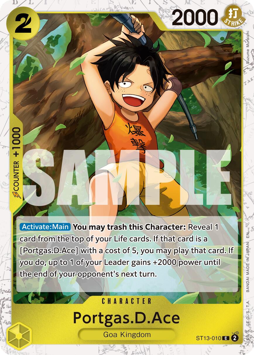 Portgas.D.Ace (ST13-010) (Pirate Foil) [Premium Booster -The Best- Vol. 2] | Cards and Coasters CA