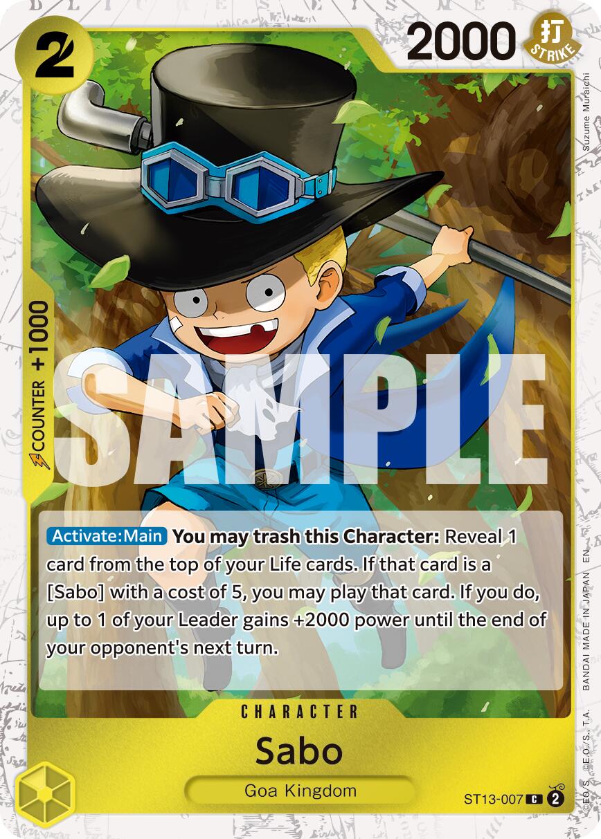 Sabo (ST13-007) (Pirate Foil) [Premium Booster -The Best- Vol. 2] | Cards and Coasters CA