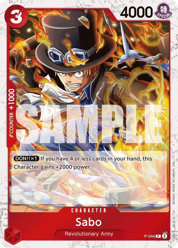 Sabo (P-044) (Pirate Foil) [Premium Booster -The Best- Vol. 2] | Cards and Coasters CA