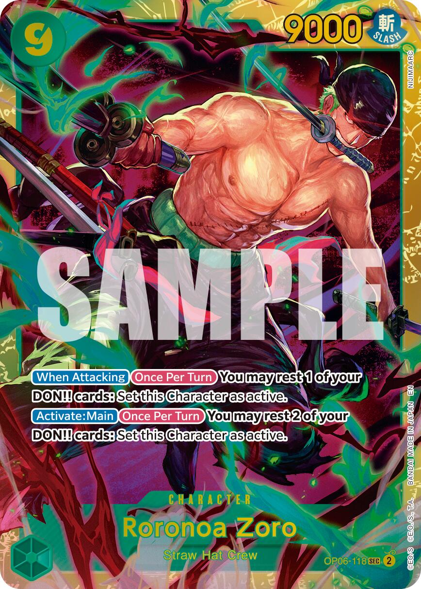 Roronoa Zoro (OP06-118) (Reprint) [Premium Booster -The Best- Vol. 2] | Cards and Coasters CA