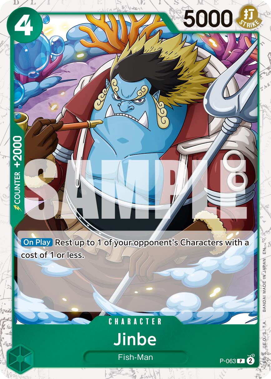 Jinbe (P-063) (Pirate Foil) [Premium Booster -The Best- Vol. 2] | Cards and Coasters CA