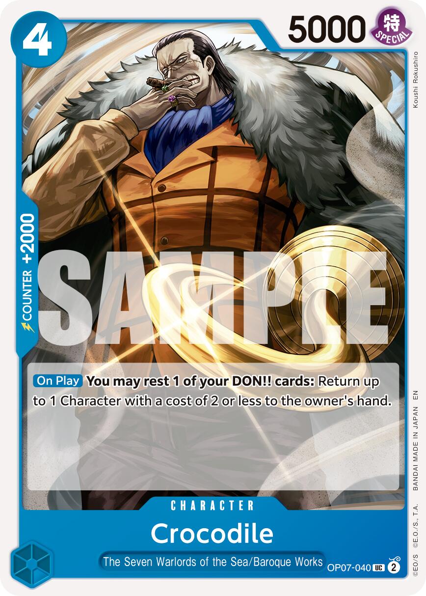 Crocodile (OP07-040) (Reprint) [Premium Booster -The Best- Vol. 2] | Cards and Coasters CA