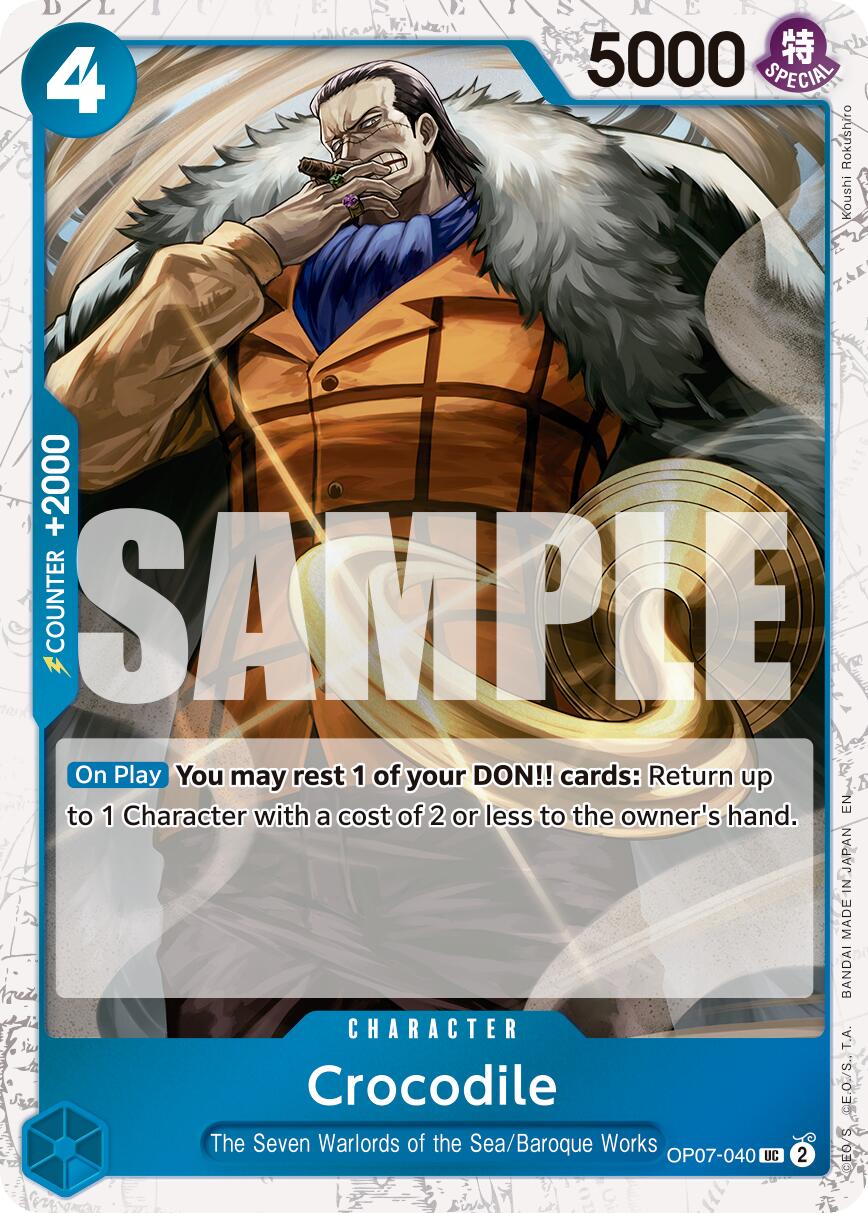 Crocodile (OP07-040) (Pirate Foil) [Premium Booster -The Best- Vol. 2] | Cards and Coasters CA