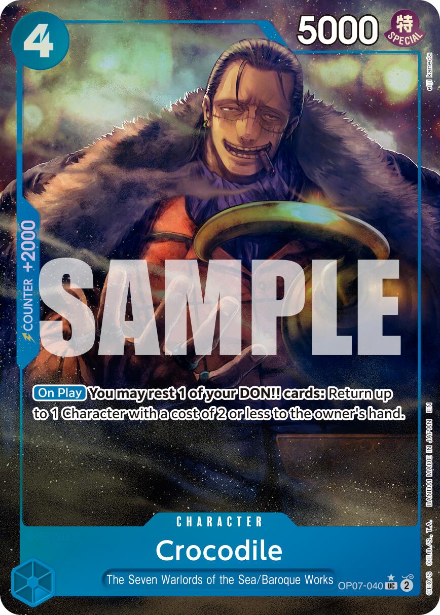 Crocodile (OP07-040) (Alternate Art) [Premium Booster -The Best- Vol. 2] | Cards and Coasters CA