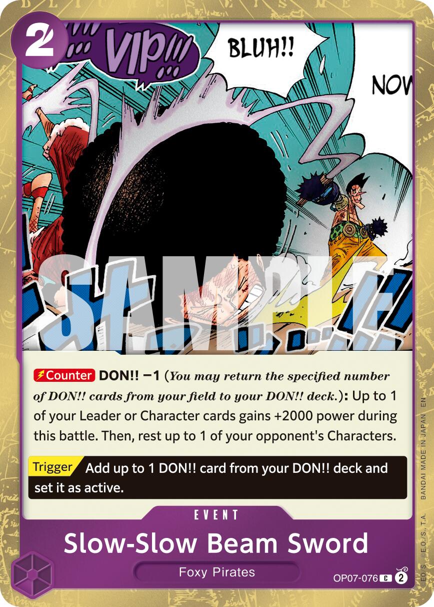 Slow-Slow Beam Sword (Pirate Foil) [Premium Booster -The Best- Vol. 2] | Cards and Coasters CA