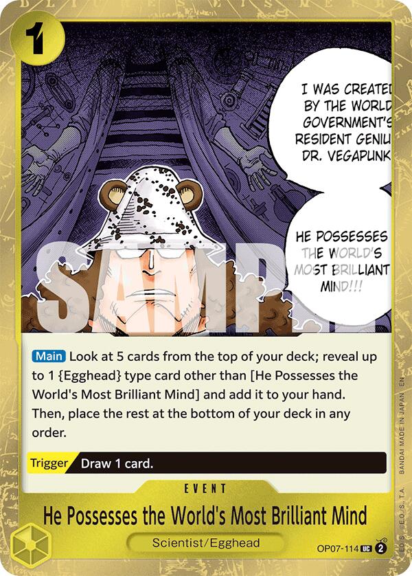 He Possesses the World's Most Brilliant Mind (Pirate Foil) [Premium Booster -The Best- Vol. 2] | Cards and Coasters CA