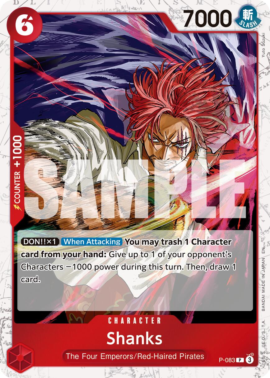 Shanks (P-083) (Pirate Foil) [Premium Booster -The Best- Vol. 2] | Cards and Coasters CA