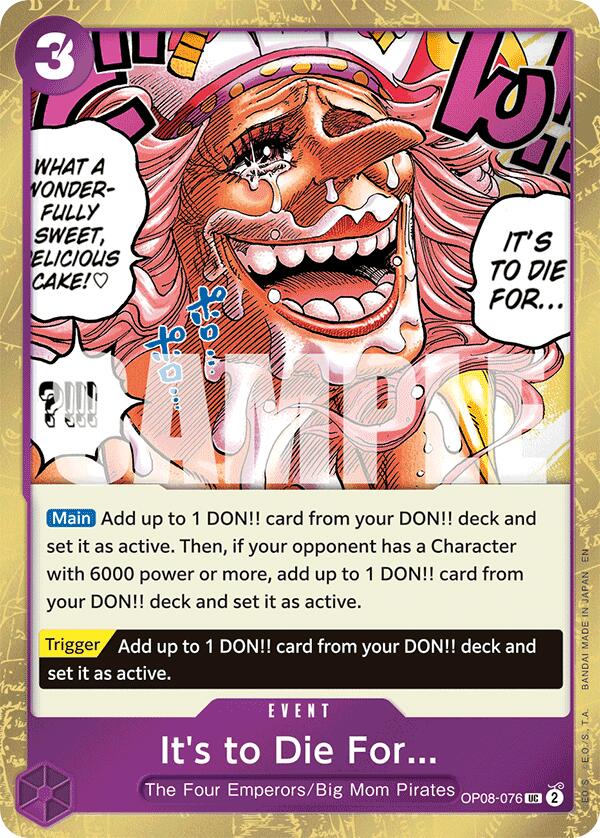 It's to Die For (Pirate Foil) [Premium Booster -The Best- Vol. 2] | Cards and Coasters CA