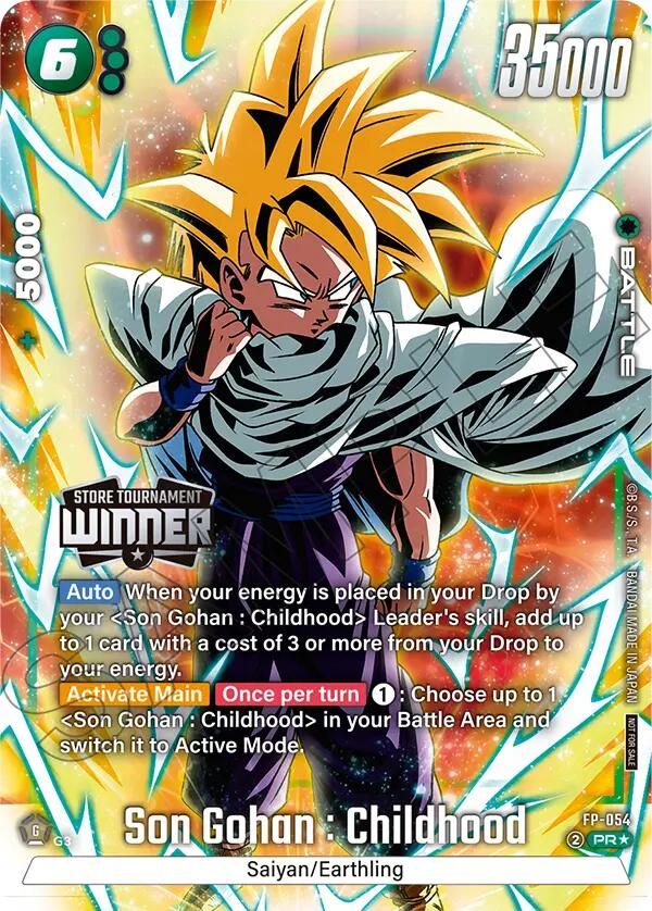 Son Gohan : Childhood (FP-054) (Tournament Pack 08 - Winner) [Fusion World Tournament Cards] | Cards and Coasters CA