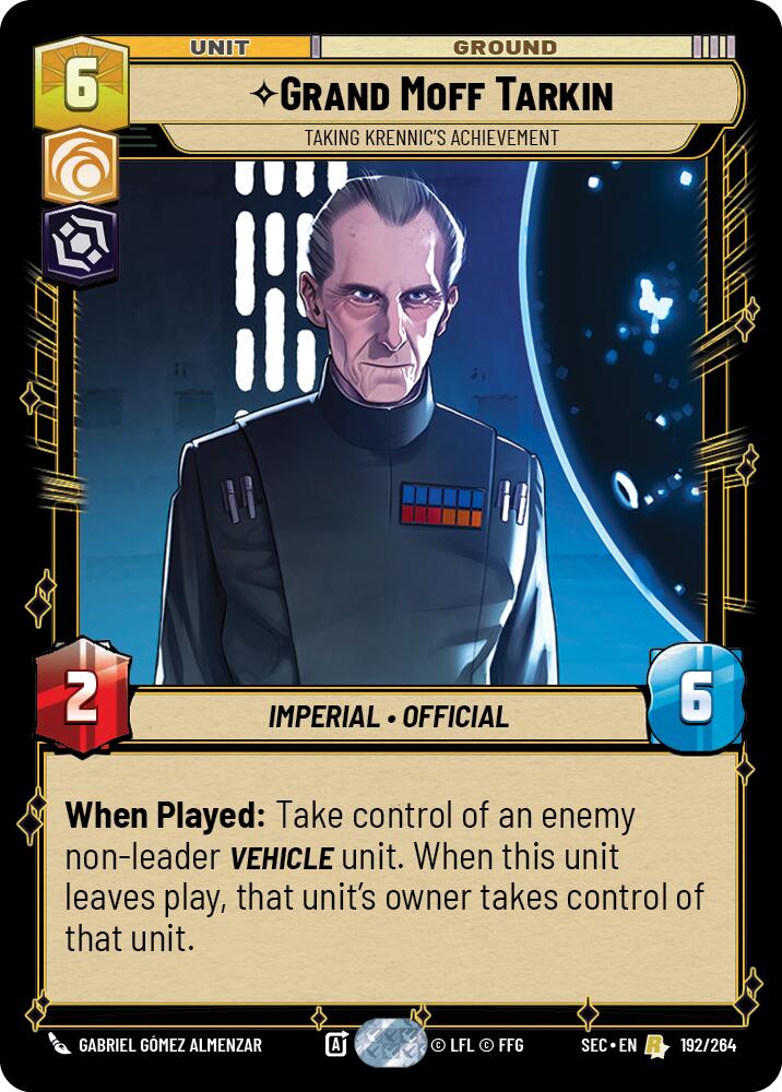 Grand Moff Tarkin (192/264) - Taking Krennic's Achievement (192/264) [Secrets of Power] | Cards and Coasters CA