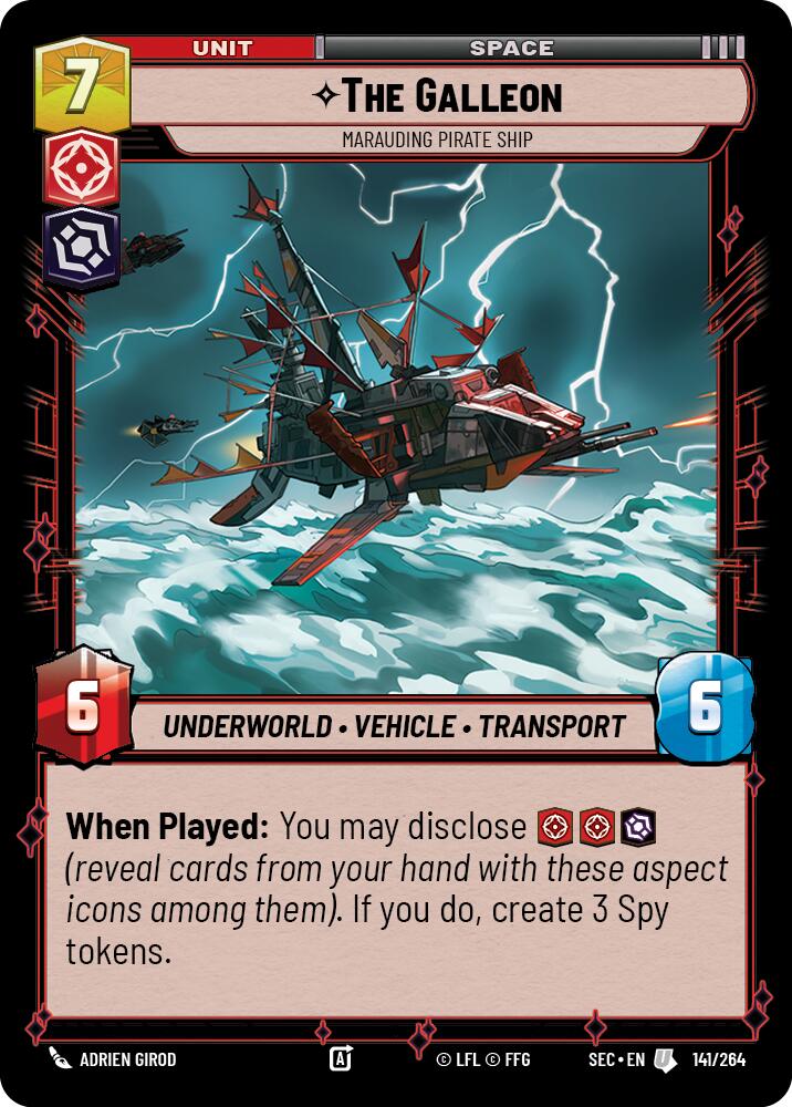The Galleon (141/264) - Marauding Pirate Ship (141/264) [Secrets of Power] | Cards and Coasters CA