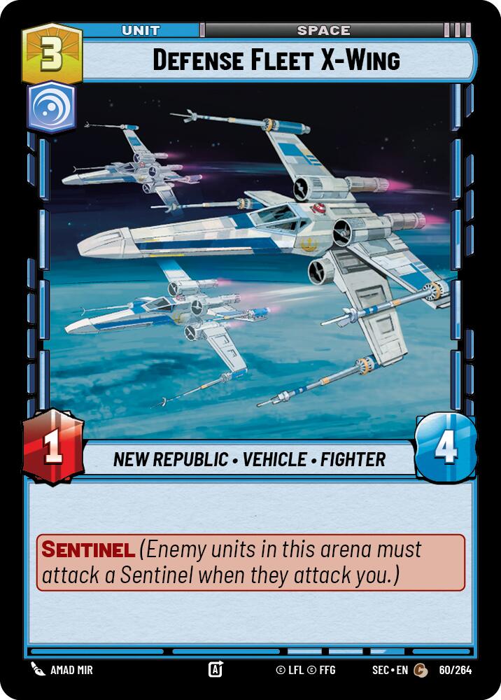 Defense Fleet X-Wing (60/264) (60/264) [Secrets of Power] | Cards and Coasters CA
