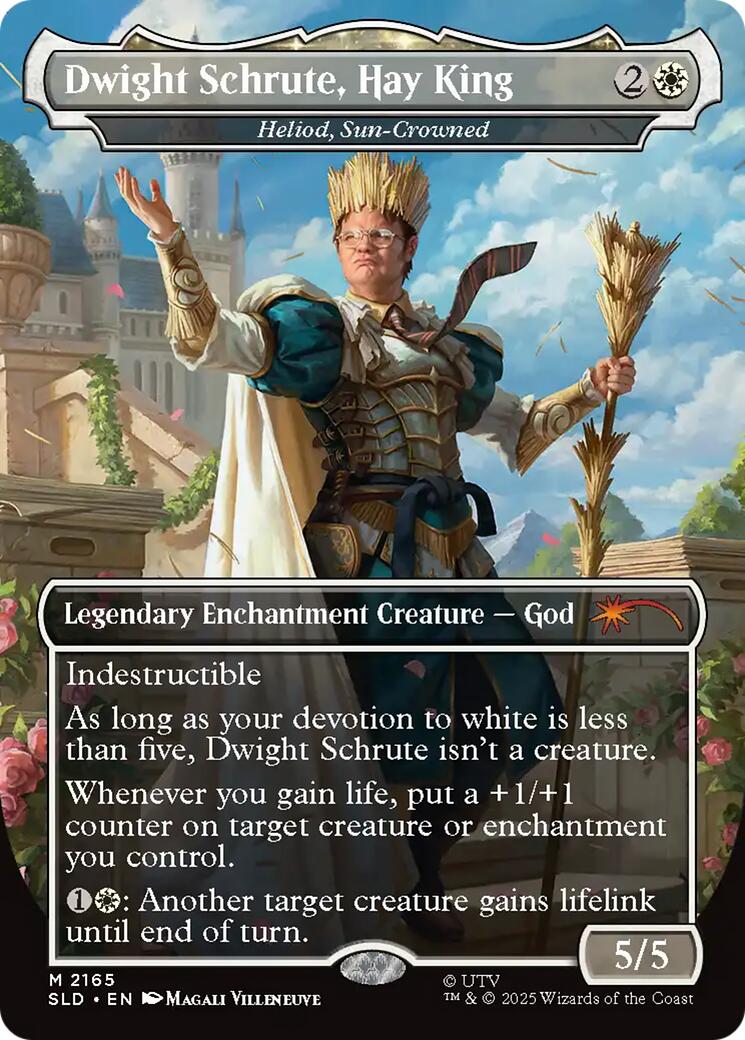 Dwight Schrute, Hay King - Heliod, Sun-Crowned [Secret Lair Drop Series] | Cards and Coasters CA