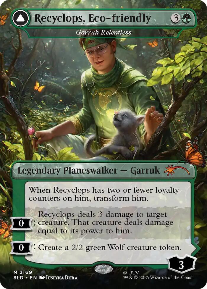 Recyclops, Eco-friendly - Garruk Relentless [Secret Lair Drop Series] | Cards and Coasters CA
