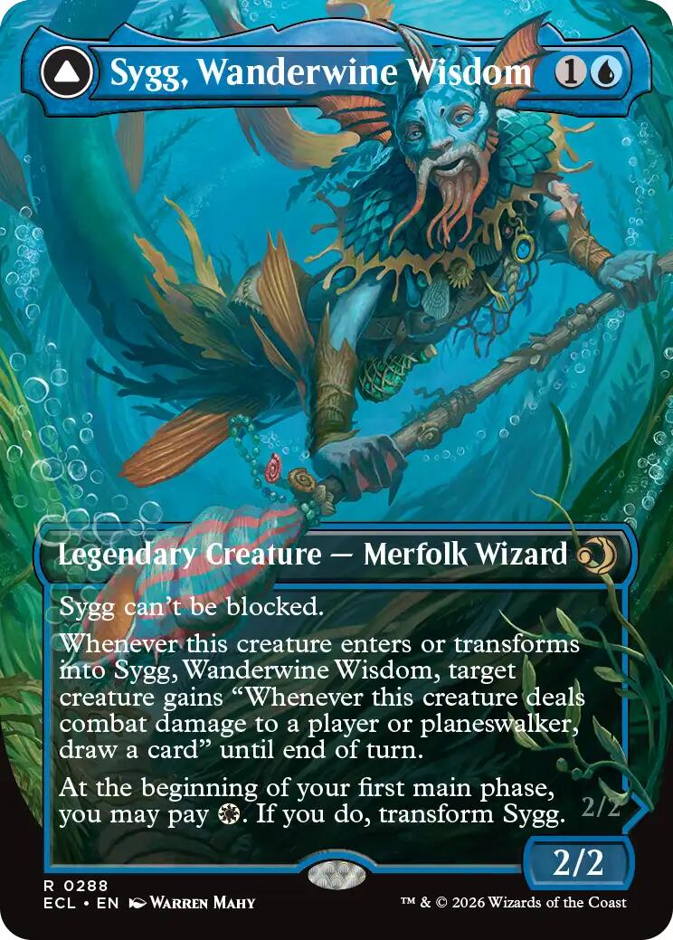 Sygg, Wanderwine Wisdom (Borderless) [Lorwyn Eclipsed] | Cards and Coasters CA