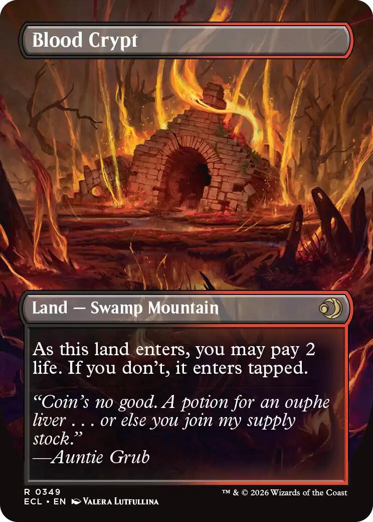 Blood Crypt (Borderless) [Lorwyn Eclipsed] | Cards and Coasters CA