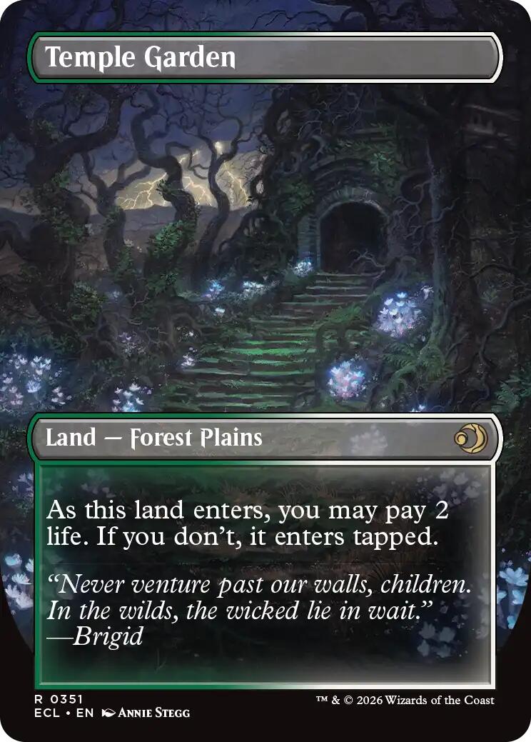 Temple Garden (Borderless) [Lorwyn Eclipsed] | Cards and Coasters CA